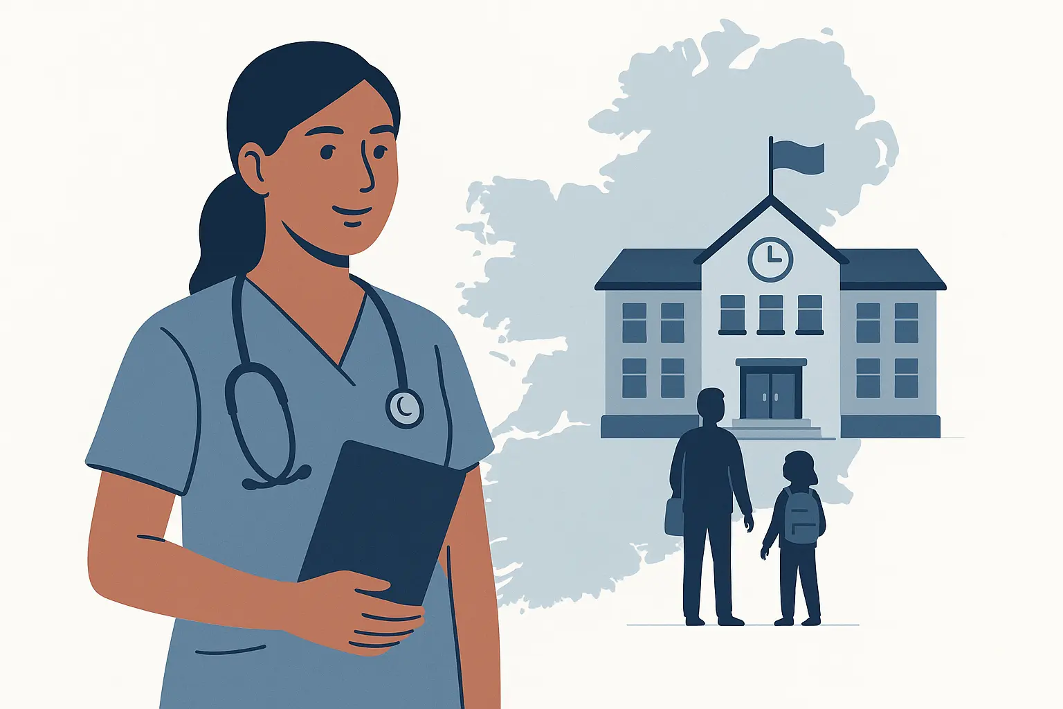 Illustration about Finding the Right Schools in Ireland for Expats - nurse-ireland.com comprehensive guide for nurses relocating to Ireland